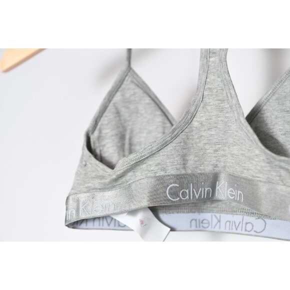 Calvin Klein Bra Womens Size Small Gray Triangle Lightly Lined Modern Cotton - Picture 5 of 7
